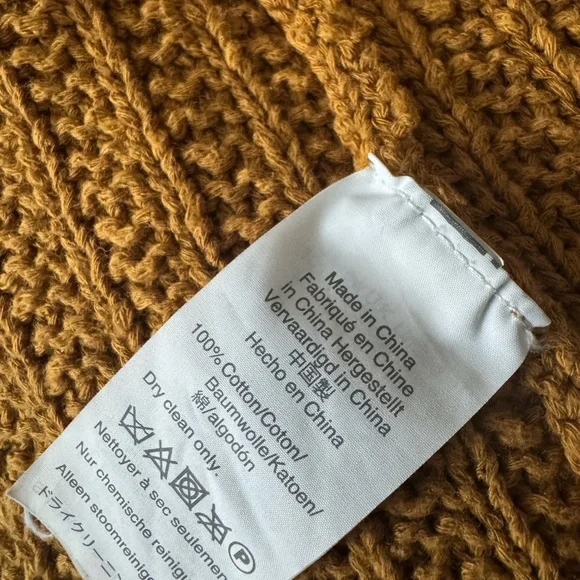 Madewell Mustard Yellow Bobble-Sleeve Open Cardigan - Picture 3 of 3